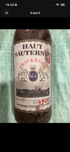 Bordeaux Sauternes Haut Sauternes 1978