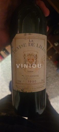 Bordeaux Saint-Estèphe La Devise de Lilian 1990