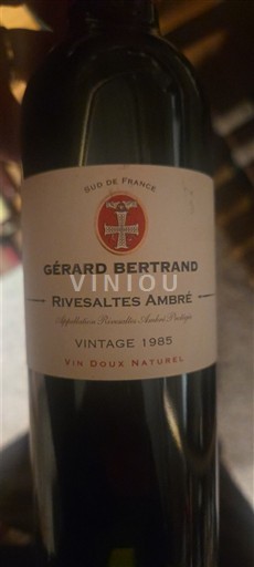 Roussillon Rivesaltes Gérard Bertrand Rivesaltes Ambré 1985