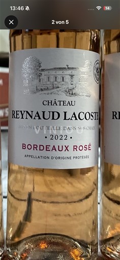 Burdeos Bordeaux rosado Château Reynaud Lacoste 2022