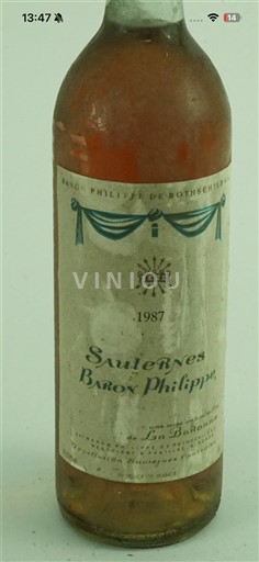 Bordeaux Sauternes Baron Philippe de Rothschild 1987