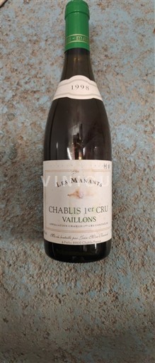 Burgundia Chablis premier cru Premier Cru Jean-Marc Brocard Les Manants 1998