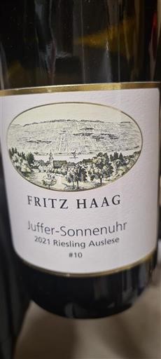 Mosela Fritz Haag Juffer-Sonnenuhr Riesling Auslese #10 2021