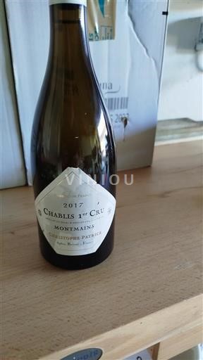 Viinit Blanc sec Montmains Domaine Christophe Patrice 2017 Ranska Burgundi Chablis Premier Cru AOC Premier Cru