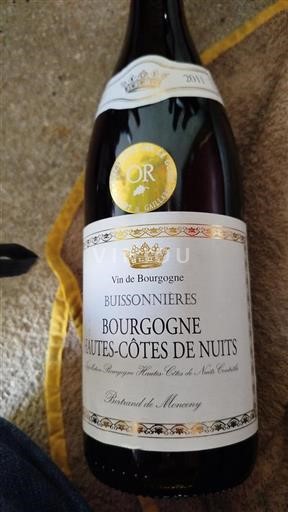 Vine Rouge sec Buissonnières Bertrand de Monceny 2011 Frankrig Bourgogne Hautes Côtes de Nuits AOC