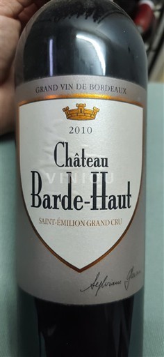 Bordeaux Saint-Émilion Grand Cru Grand Cru Château Barde-Haut 2010