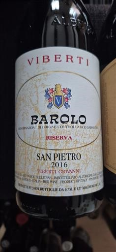 Piemonte Barolo Viberti San Pietro Riserva 2016