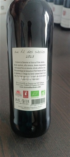 Roussillon Côtes do Roussillon Domaine Chênes au fil des siècles 2023