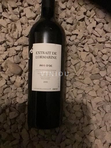 Languedoc și Roussillon Vin de Pays d'Oc L'Ormarine Extrait de L'Ormarine 2019