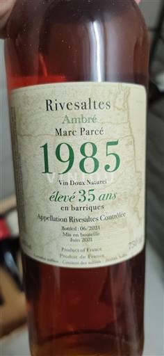 Roussillon Rivesaltes Marc Parcé Ambré 1985