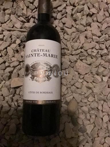 Bordeaux Côtes-de-Bordeaux Château Sainte-Marie 2015