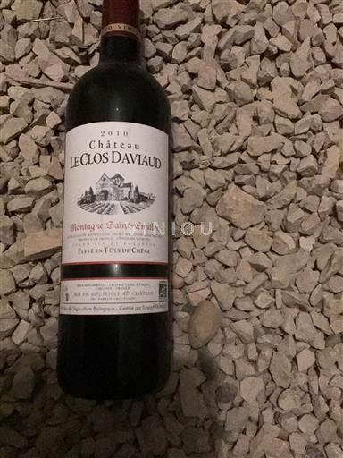 Bordeaux Montagne-Saint-Émilion Château Le Clos Daviaud 2010