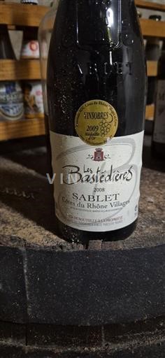 Valle del Ródano No especificado Les Bastidières 2008