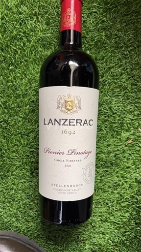 Regiunea de coastă Stellenbosch Lanzerac Pionier Pinotage Single Vineyard 2021