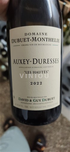 Burgundy Auxey-Duresses Domaine Dubuet-Monthelie Les Hautes 2022