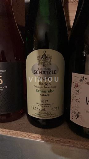 Baden Baden. Leopold Schatzle Endinger Engelsberg Scheurebe Kabinett 2017