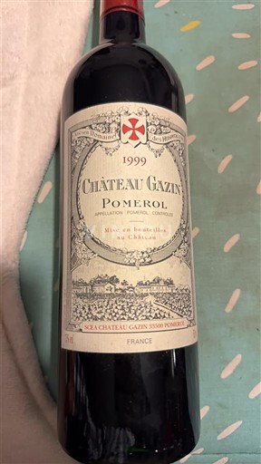 Bordeaux Pomerol Château Gazin 1999