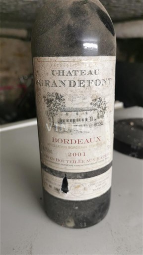 Бордо Château Grandefont 2001