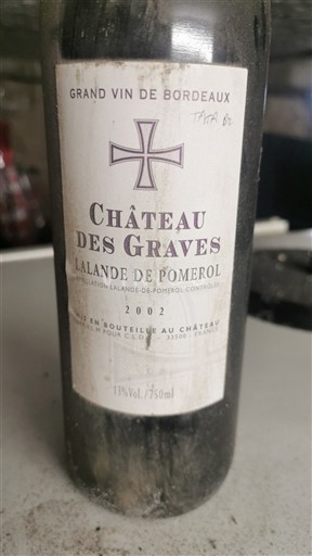 Bordeaux Lalande-de-Pomerol Château Graves 2002
