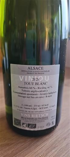 Alsacia Vins Rietsch Tout Blanc 2024