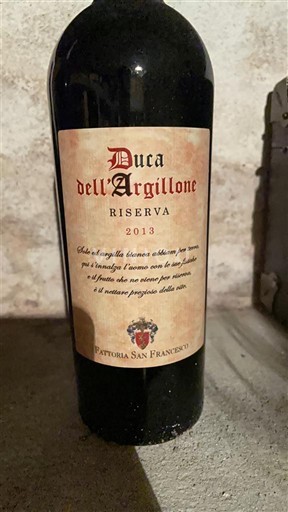 Calabria Cirò Fattoria San Francesco Duca dell'Argillone Riserva 2013