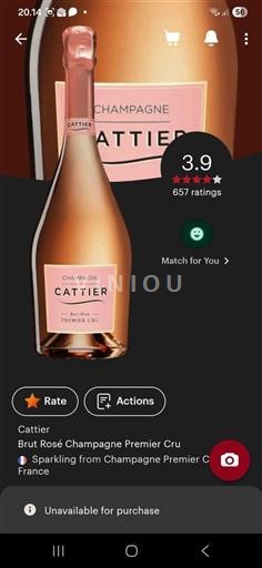 Champagne Șampanie Premier Cru Cattier Premier Cru Rosé Nemilésimat