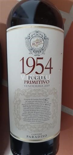 Puglia Nespecificat Cantine Paradiso 1954 2019