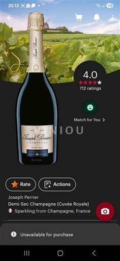 Champagne Joseph Perrier Royale Demi-Sec Senza annata