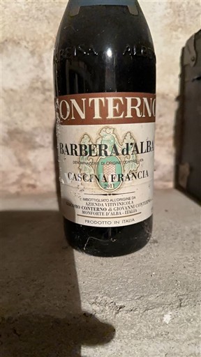 Piemonte Barbera d'Alba Giacomo Conterno Cascina Francia 2011