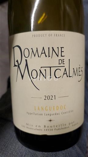 Víno Blanc demi-sec Domaine Montcalmès 2021 Francie Languedoc AOC