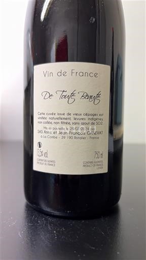 Jura Domaine Ganevat De Toute Beauté 2020