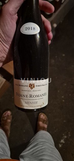 Burgundia Vosne-Romanée Domaine Forey Père & Fils Menhir 2018