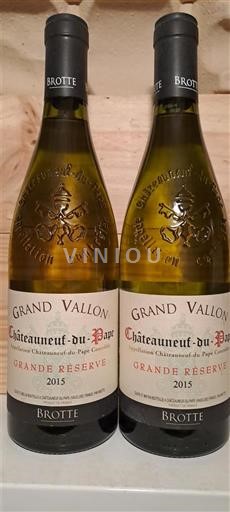 Valea Ronului Châteauneuf-du-Pape Brotte Grand Vallon Grande Réserve 2015