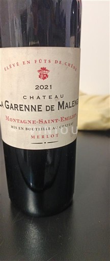 Bordeaux Montagne-Saint-Émilion Château La Garenne de Malengin 2021