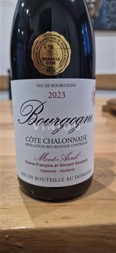 Burgundi Bourgogne Côte Chalonnaise Domaine Pierre-François et Vincent Gouard Mont Avril 2023
