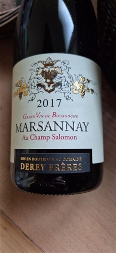 Burgundia Marsannay Domaine Derey-Frères Au Champ Salomon 2017