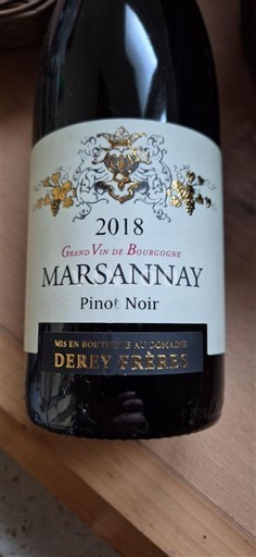Burgundia Marsannay Domaine Derey-Frères 2018
