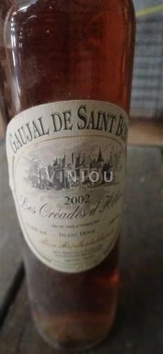 Languedoc Not Specified Gaujal de Saint Bon Les Oréades d'Helios 2002