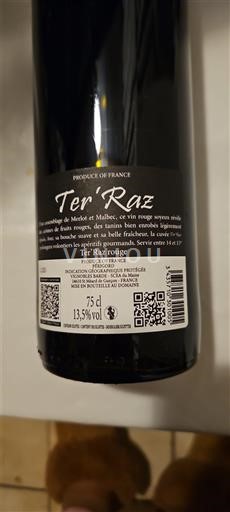 Sud-Vest Côtes-du-marmandais Ter'Raz Ter'Raz rouge Nemilésimat