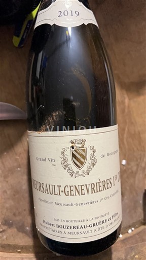 Burgundi Meursault Premier Cru Hubert Bouzereau-Gruère et Filles Genevrieres 2019