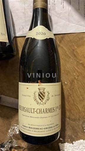 Burgundi Meursault Premier Cru Domaine Bouzereau-Gruère et Filles Charmes 1er cru 2020