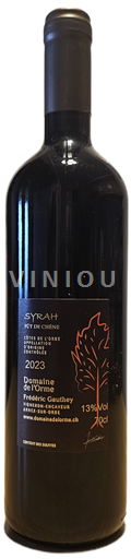 Vaud Dealurile Orbe Domaine L'Orme, Arnex sur Orbe, Frédéric Gauthey Syrah Fût de Chêne 2023