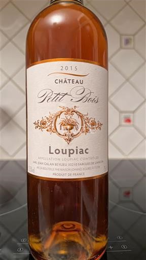 Bordeaux Loupiac Château Petit Bois 2015