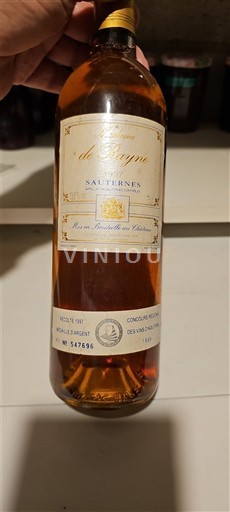 Bordeaux Sauternes Château Rayne 1997