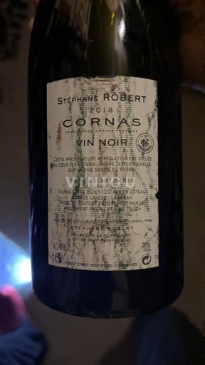Valea Ronului Cornas Stéphane Robert Vin Noir 2018