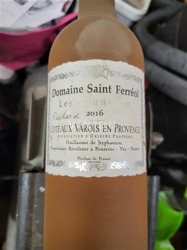 Provence Coteaux Varois în Provence Domaine Saint Ferréol Les Vaunières 2016