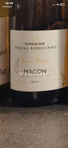 Burgundia Mâcon și mâcon-sate Domaine Pascal Bonhomme Fines Fleurs 2022