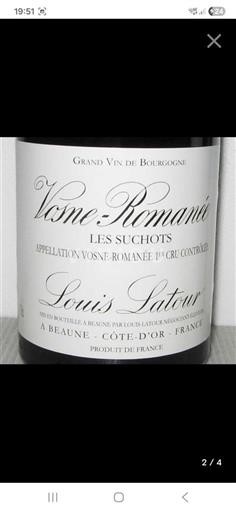 Vine Rouge sec Les Suchots Louis Latour Non millésimé Frankrig Bourgogne Ikke specificeret AOC Premier Cru