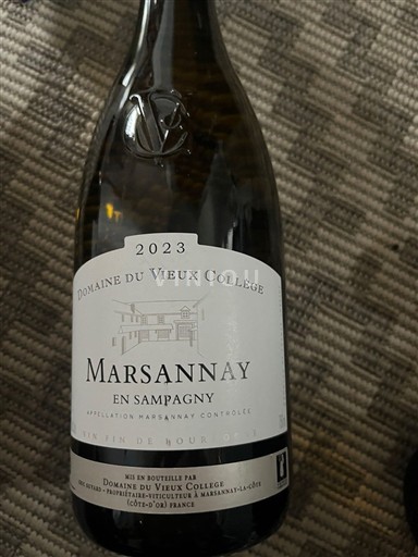 Burgundia Marsannay Domaine Vieux Collège En Sampagny 2023