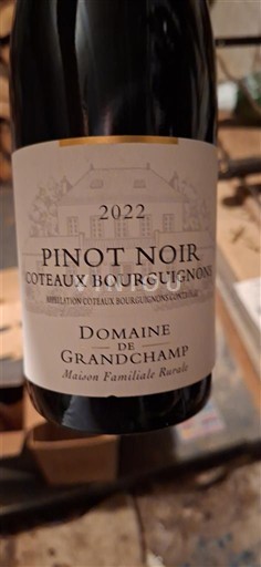 Burgundy Coteaux Bourguignons Domaine Grandchamp 2022